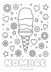 Colorear gratis Verano Alimento Golosinas Helado