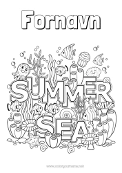 Gratis fargelegging Sommer Hav Dyr Fisk Anti-stress Marin eller akvatisk dyr