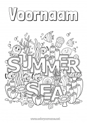 Gratis tekening Zomer Zee Dier Vis Anti-stress Zeedieren