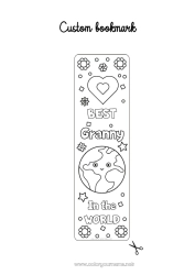 Child coloring page Mum Grandma Girl Children's activities Sister Friend Bookmark Teacher Nanny Earth Best Education Professions