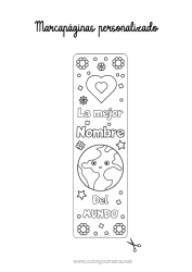 Colorear gratis Corazón Mamá Abuela Chica Actividades para niños Hermana Amigo Marcador Maestra, Maestro Niñera Tierra Mejor Profesiones de la Educación