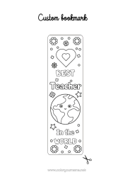 Free colouring Heart Mum Grandma Girl Children's activities Sister Friend, Friend (female) Bookmark Mistress/Master Nanny Earth Best Education professions