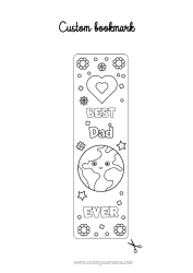 Free colouring Heart Dad Grandad Boy Children's activities Positive Brother Bookmark Mistress/Master Earth Coach, trainer Best Competitions and awards Education professions