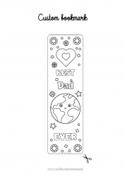 Child coloring page Heart Dad Grandpa Boy Children's activities Positive Brother Bookmark Teacher Earth Coach Best Competitions and Rewards Education Professions