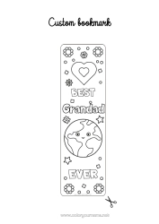 Free colouring Heart Dad Grandad Boy Children's activities Positive Brother Bookmark Mistress/Master Earth Coach, trainer Best Competitions and awards Education professions