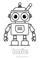 Kolorowanka do personalizacji Robot Łatwe kolorowanki