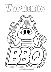 Kostenlose Zeichnung Schwein Sommer Tier Mittelstufenmalvorlagen Bauernhoftiere Grillen