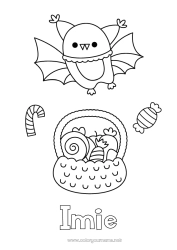 Rysunek za darmo Nietoperz Cukierki Halloween Ptaki i latające ssaki