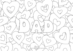 Free colouring Heart I love you. Decorated name
