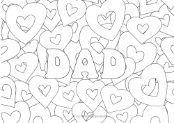 Child coloring page Heart I love you Decorated name