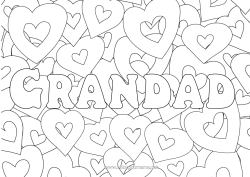 Free colouring Heart I love you. Decorated name