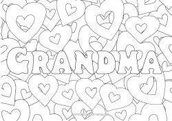 Free coloring Heart I love you Decorated name