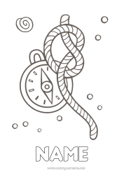 Free colouring Summer Compass Marine knot