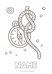 Free coloring Summer Compass Sailor's knot