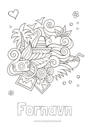Gratis fargelegging Ferier Sommer Symboler