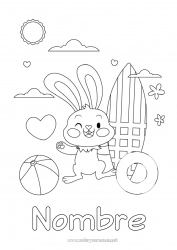 Dibujo libre Sport Playa Conejo Animales Surf Animales del bosque Boya Balón de playa Juegos y juguetes Deportes náuticos