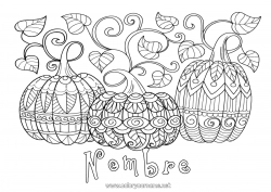 Dibujo libre Calabaza Halloween Mandala Otoño