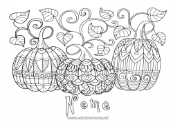 Colorazione gratuita Zucca Halloween Mandala Autunno