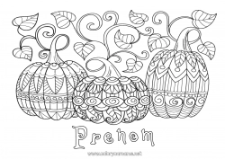 Dessin gratuit Citrouille Halloween Mandala Automne