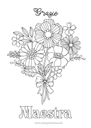 Colorazione gratuita Fiori Nonna Tata Grazie