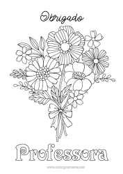Desenho grátis Flores Vovó Babá Obrigado