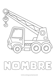 Dibujo libre Vehículos Maquinaria de construcción Camión grúa Oficios de la construcción Grúa