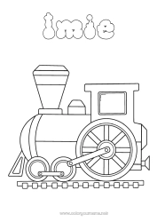 Rysunek za darmo Pojazdy Pociąg Lokomotywa Transport public lądowy