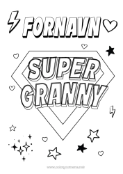 Gratis fargelegging Bestemor Helt Supermerke