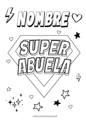 Dibujo libre Abuela Héroe Insignia Super