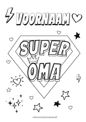 Gratis kleurplaat Oma Held Superbadge