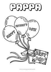 Gratis fargelegging Pappa God fest! Ballonger Beste