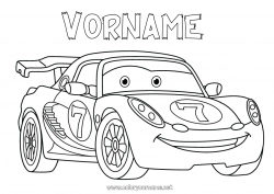 Kostenlose Zeichnung Fahrzeuge Auto Rennen Rennauto Autos, Vans und Wohnmobile Rennwagen und Rennstrecken Cartoon Karikatur Fahrzeugfiguren