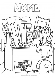 Desenho grátis Papai Feliz Aniversário Outils