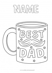 Coloring to customize Dad Mug Drinks Best