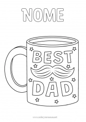 Desenho para personalizar Papai Caneca Bebida Melhor