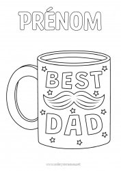 Dessin gratuit Papa Tasse Boisson Meilleur(e)