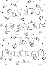 Färgläggningssida att anpassa Hjärta Pappa Mamma Mormor Farfar Grattis på födelsedagen