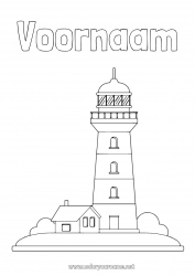 Gratis tekening Zee Vuurtoren