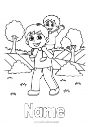 Coloring to customize Dad Child Adult