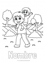 Colorear para personalizar Papá Niño Adulto