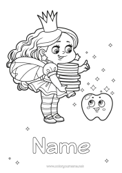 Free colouring Milk tooth Tooth Fairy Fairy Rooms
