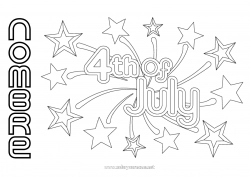 Dibujo libre Fuegos artificiales Estados Unidos 4 de julio