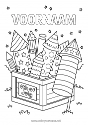 Gratis kleurplaat Vuurwerk VS 4 juli