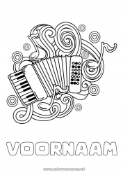 Gratis tekening Muziek Muziekfestival Muziekinstrumenten Accordeon