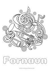 Gratis tegning Musik Musikfest Musikinstrumenter Trompet