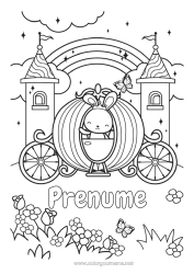 Pagină de colorat gratuită Dovleac Drăguț Castel Drăguț Iepure Prințesă Vehicule Curcubeu Poveste cu zâne Trăsuri și căruțe Animale din pădure Vehicule istorice sau vintage