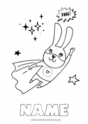 Free drawing Fancy dress Hero Bunny Forest animals