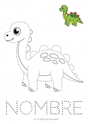 Dibujo libre Dinosaurios Actividades para niños Animales Trazo y color