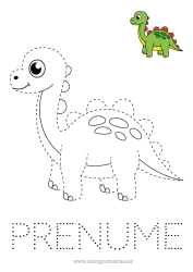Desen liber de colorat Dinozauri Activități pentru copii Animal Urmează și colorează