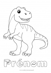 Coloriage gratuit Dinosaures Animal Tyrannosaure